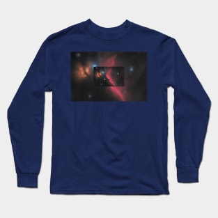 Horsehead and Flame nebula in constellation Orion Long Sleeve T-Shirt